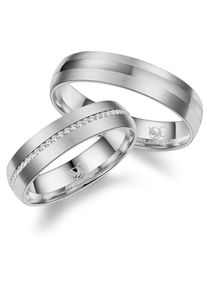 MARRYA Damen Partnerring "Edelstahl Ringe Trauringe Eheringe Partnerringe", 58, Edelstahl, silber, Edelstahl, Fingerringe