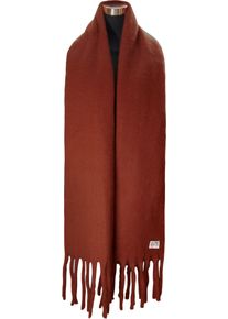 Chillouts Damen XXL-Schal "Govinda Scarf", braun, klassisch,modisch, unifarben, Kunstfaser, Modetücher, mit eleganten Fransen