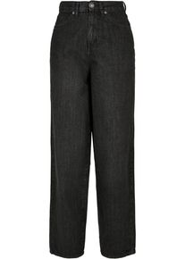 Urban Classics Damen Bequeme Jeans "Urban Classics Damen", schwarz, casual, Gr. 29, unifarben, 100% Baumwolle, Jeans