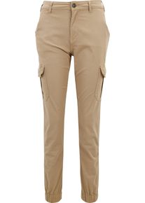 Urban Classics Damen Cargohose "Urban Classics Damen Ladies High Waist Cargo Pants", grau, Gr. 27, unifarben, 98% Baumwolle, 2% Elasthan, Hosen