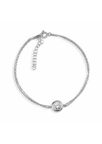 dKeniz Damen Armband "925/- Sterling Silber Solitär", 17cm + 3cm, Silber 925 (Sterlingsilber), silber, Silber 925 (Sterlingsilber), Armbänder