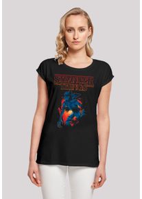 F4NT4STIC Damen T-Shirt "Stranger Things DemoCave Netflix TV Series", schwarz, casual, Gr. S, Obermaterial: 100% Baumwolle, Shirts, Premium Qualität