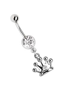 Adelia´s ADELIA ́S Damen Bauchnabelpiercing "Piercing Piercing Bauchnabelpiercing", transparent, modisch, Chirurgiestahl, Piercings, 316l Stahl Banane -