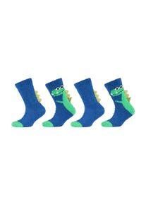 Camano Kinder Socken "Socken 4er Pack", Gr. 31, blau, 98% Polyester 2% Elasthan, gemustert, Socken