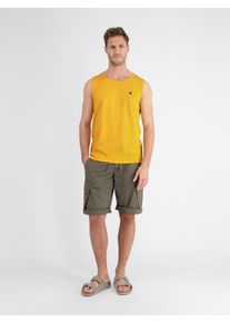 Lerros Herren Muskelshirt "Lerros Unifarbenes Tanktop für Herren", gelb, Gr. S, 100% Baumwolle, Shirts