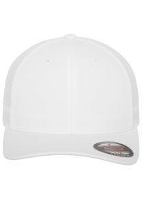 Flexfit Damen Flex Cap "Flexfit Unisex Flexfit Tactel Mesh", weiß, casual, Gr. S, unifarben, 83% Polyamid, 14% Baumwolle, 3% Polyurethan, Caps