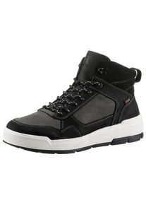 Herren Schnürboots, Rieker EVOLUTION, Gr. 42, schwarz, Nubukleder, Nubuklederimitat, Textil, sportlich, Schuhe, Winterboots, High-Top Sneaker,