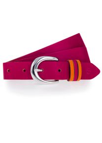 Tamaris Damen Ledergürtel, pink, modisch, Gr. 120, Rindsleder, Gürtel, mit Dreifach-Schlaufe verziert