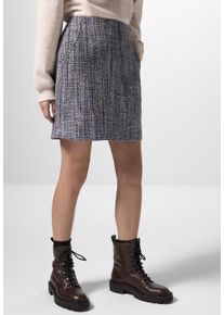 Damen Minirock, blau, casual, Gr. 40, STREET ONE STUDIO, kariert, Stoff, 100% Polyester, Röcke, mit Reißverschluss und Taschen