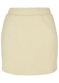 Urban Classics Damen Sommerrock "Urban Classics Damen Ladies Organic Terry Mini Skirt", gelb, Gr. L, unifarben, 100% Baumwolle (Bio), Röcke