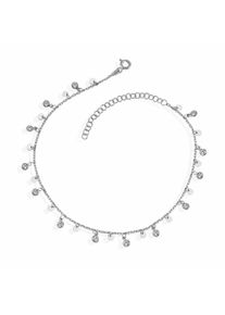 dKeniz Damen Armband "925 Sterling Silber rhodiniert Wunderkette Zirkonia", 18 + 3cm, Silber 925 (Sterlingsilber), weiß, Silber 925 (Sterlingsilber),