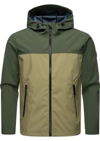 Ragwear Herren Softshelljacke "Shellwie Block", grün, sportlich, Gr. XXXL, Obermaterial: 100% Polyester, Futter: 100% Polyester, Jacken, wasserdichte