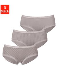 Lascana Damen Panty, Gr. 32, grau, Jersey, Obermaterial: 95% Baumwolle, 5% Elasthan. Spitze: 90% Polyamid, 10% Elasthan, bedruckt, unifarben,