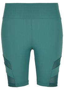 Urban Classics Damen Stoffhose "Urban Classics Damen Ladies High Waist Tech Mesh Cycle Shorts", grün, Gr. XS, unifarben, 80% Polyimid, 20% Elasthan,