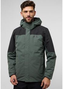 Jack Wolfskin Herren 3-in-1-Funktionsjacke "ROMBERG 3IN1 JKT M", grün, Gr. XL, Hauptmaterial: 100% Polyester (recycled); Kontrast: 100% Polyester;