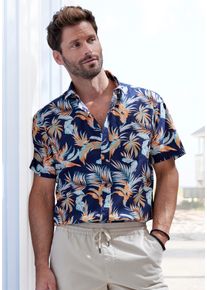 John Devin Herren Hawaiihemd "Regular fit", blau, casual, Gr. XXL, bedruckt, Web, Obermaterial: 100% Baumwolle, Hemden, Kurzarm, Freizeithemd mit