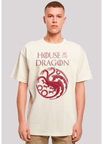F4NT4STIC Herren T-Shirt "House Of The Dragon Targaryen Crest Logo", beige, casual, Gr. L, Obermaterial: 100% Baumwolle, Shirts, Premium Qualität