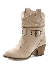 Lascana Damen Cowboy Stiefelette, Gr. 42, beige, Obermaterial: 100% Textilmaterial. Futter: 100% Textilmaterial. Decksohle: 100% Lederimitat.