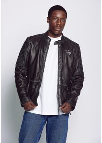 Mustang Herren Lederjacke "3102050", schwarz, Gr. M, Obermaterial: 100% Leder, Lamm / Innenfutter: 100% Polyester / Fütterung: 100% Polyester /
