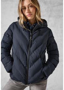 Cecil Damen Steppjacke, blau, casual, Gr. XXL, unifarben, Stoff, Obermaterial, Füllung und Futter: 100% Polyester, Jacken, mit moderner Steppung
