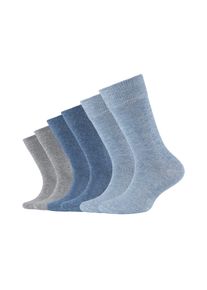 Camano Kinder Socken "Socken 6er Pack", Gr. 23, blau, 68% Baumwolle 24% Polyamid 7% Polyester 1% Elasthan, uni, Socken