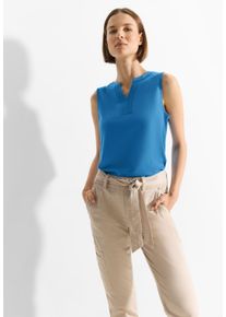 Cecil Damen Tanktop, blau, casual, Gr. XL, unifarben, Web, Stoff, 50% Modal, 50% Baumwolle, Tops, in Unifarbe