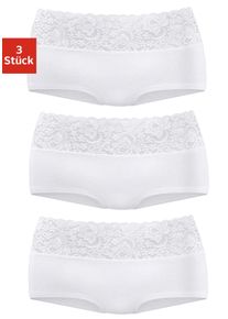 Vivance Damen Panty, Gr. 32, weiß, Single Jersey, Obermaterial: 95% Baumwolle, 5% Elasthan. Spitze: 93% Polyamid, 7% Elasthan (LYCRA), unifarben,