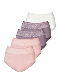 Vivance Damen Taillenslip, Gr. 32, rosa, Obermaterial: 95% Baumwolle, 5% Elasthan. Spitze: 90% Polyamid, 10% Elasthan, unifarben, Unterhosen, aus