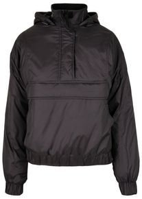 Urban Classics Damen Allwetterjacke "Urban Classics Damen Ladies Panel Padded Pull Over Jacket", schwarz, casual, Gr. XL, unifarben, 100% Polyamid,