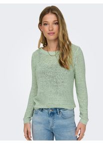 Only Damen Strickpullover "ONLGEENA XO L/S PULLOVER KNT NOOS", grün, modisch, Gr. L, unifarben, Strick, Obermaterial: 65% Polyacryl, 35% Polyamid,