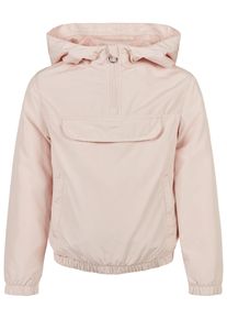 Urban Classics Mädchen Allwetterjacke "Urban Classics Damen Girls Basic Pullover Jacket", pink, casual, Gr. 146, unifarben, 100% Polyester, Jacken