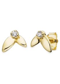 HECHTER PARIS Damen Paar Ohrstecker "Schmuck Geschenk Silber 925 Ohrschmuck Ohrringe Blüte", Silber 925 (Sterlingsilber), gold, Silber 925