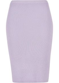 Urban Classics Damen Sommerrock "Urban Classics Damen Ladies Rib Knit Midi Skirt", lila, Gr. XS, unifarben, 35% Polyacryl, 35% Viskose, 30% Polyamid,