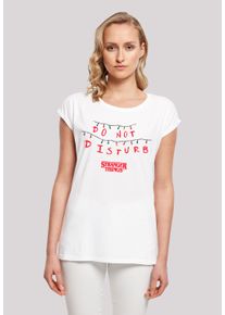 F4NT4STIC Damen T-Shirt "Stranger Things Do Not Disturb", weiß, casual, Gr. L, Obermaterial: 100% Baumwolle, Shirts, Premium Qualität