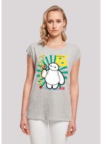 F4NT4STIC Damen T-Shirt "Big Hero 6 Baymax Lollypop", grau, casual, Gr. XXXL, Obermaterial: 100% Baumwolle, Shirts, Premium Qualität