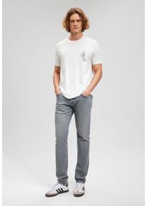 Mavi Herren Kurzarmshirt "SHORT SLEEVE TEE", weiß, casual, Gr. M, bedruckt, 100% Baumwolle, Shirts, T-Shirt mit Druck