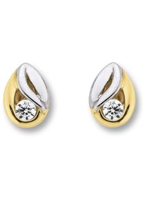 ONE ELEMENT Damen Paar Ohrhänger "Zirkonia Ohrringe Ohrstecker aus 333 Gelbgold", Damen,mit Zirkonia, Gelbgold 333, gold, Gelbgold 333, Ohrringe,