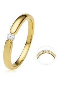 ONE ELEMENT Damen Diamantring "0.08 ct Diamant Brillant Spannfassung Ring aus 585 Gelbgold", 54, Gelbgold 585-Diamanten, gold, Gelbgold 585,