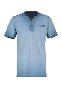 Lerros Herren Henleyshirt "Lerros Serafino für Herren in sportlicher Optik", blau, Gr. S, 100% Baumwolle, Shirts