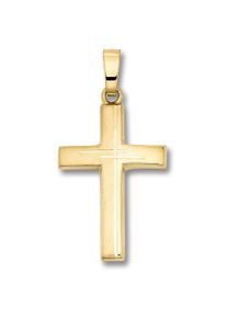 ONE ELEMENT Damen Ketten-Anhänger "Kreuz Anhänger aus 333 Gelbgold", Gelbgold 333, gold, Gelbgold 333, Schmuckanhänger, Damen Gold Schmuck
