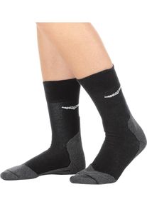 TRIGEMA Damen Funktionssocken "TRIGEMA Sportsocken mit Silberanteil", Gr. 44, schwarz, Baumwollmischung, Socken