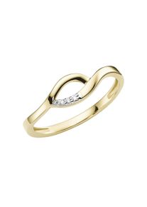 Luigi Merano Damen Goldring "mit Brillanten, Gold 585", 58, SI = kleine Einschlüsse, Gelbgold 585, gold, Gelbgold 585, Fingerringe