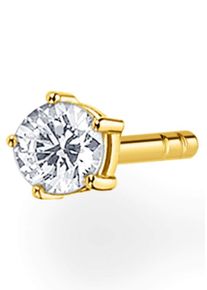 Thomas Sabo Damen Single-Ohrstecker "weißer Stein klein, H2147-051-14, H2147-414-14", Silber 925 (Sterlingsilber), gold, Silber 925 (Sterlingsilber),