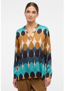Eterna Damen Longbluse "LOOSE FIT", braun, modisch, Gr. 42, 100% Viskose, Blusen