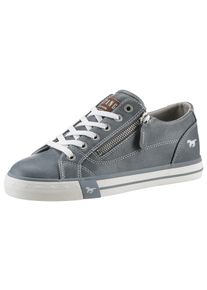 Mustang Shoes Damen Sneaker, Gr. 37, grau, Lederimitat, used, sportlich, Schuhe, mit Reißverschluss, Freizeitschuh, Halbschuh, Schnürschuh