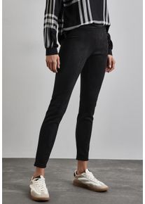 Street One Damen Leggings, schwarz, casual, Gr. 46, unifarben, Stoff, 90% Polyester, 10% Elasthan, Hosen, mit Elastikbund