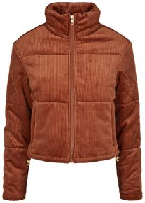 Urban Classics Damen Winterjacke "Urban Classics Damen Ladies Corduroy Puffer Jacket", braun, casual, Gr. XL, unifarben, 100% Baumwolle, Jacken