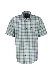 Lerros Herren Kurzarmhemd "Lerros Kariertes Herren Kurzarmhemd", blau, Gr. S, 100% Baumwolle, Hemden