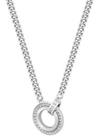 BOSS Damen Kette mit Anhänger "IONA, 1580537, 1580541", Edelstahl, L: 51cm, silber, Edelstahl, Halsketten, mit Glasstein