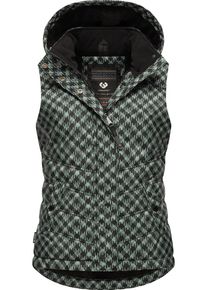 Ragwear Damen Steppweste "Hesty Print", grau, modisch, Gr. S, Obermaterial: 100% Polyester, Innenfutter: 100% Polyester, Wattierung: 100% Polyester,